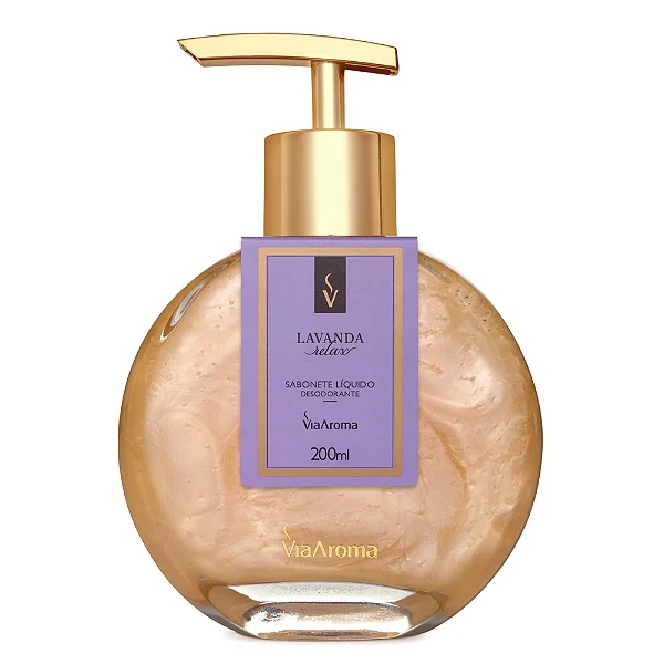 Sabonete Líquido Desodorante Lavanda - 200ml - Via Aroma