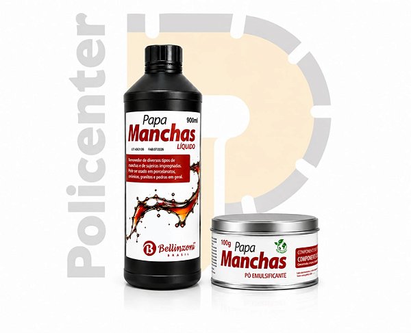 Papa Manchas Bellinzoni para Manchas em Quartzitos, Mármores e Granitos - Kit componentes A + B