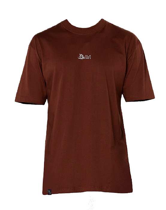 Camiseta Classic Bullet Bordada Marrom