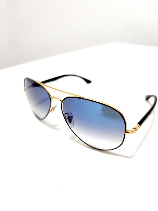 Óculos De Sol Ray-ban Aviador Lente Azul Degradê