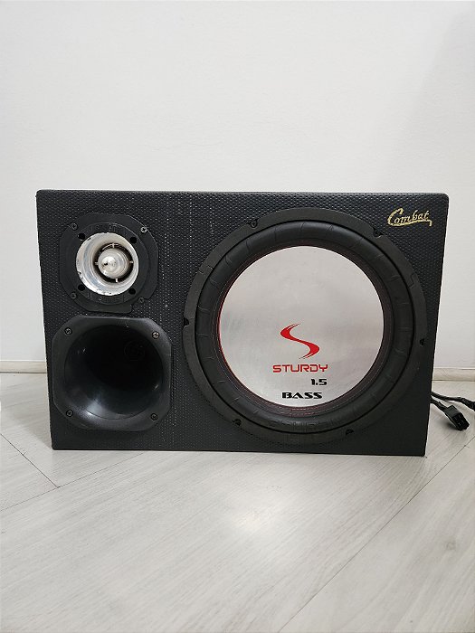 Caixa de Som Trio automotivo + módulo Alpha Amps 3 canais