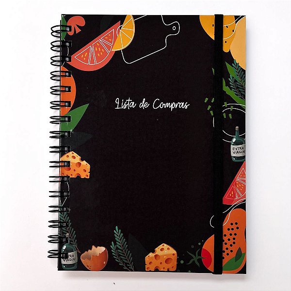 Agenda Lista de compras - Capa Black