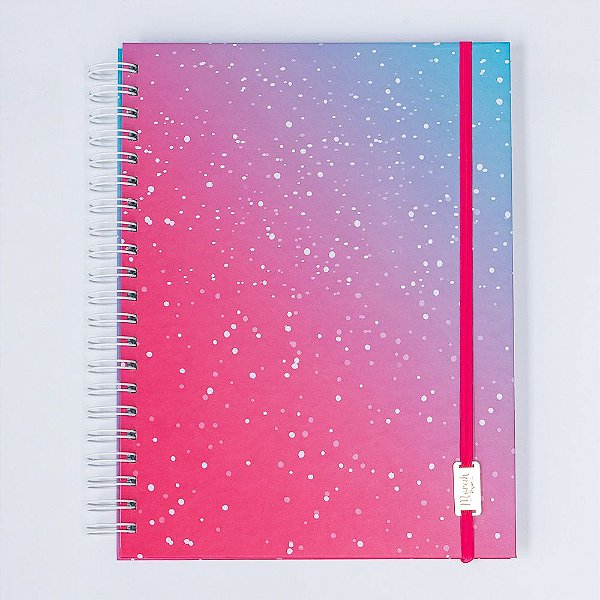Caderno Moreih folhas reposicionáveis Wire-o - Pink -Infinity