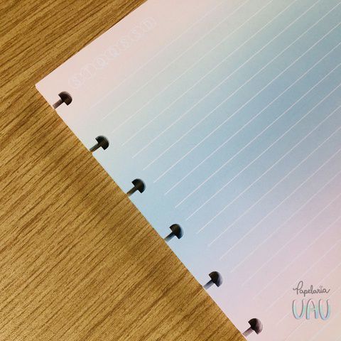 REFIL PARA CADERNO DE DISCOS - LINHAS BRANCAS SPLASH