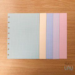 Miolo Refil  para caderno de disco médio A5 candy color quadriculado