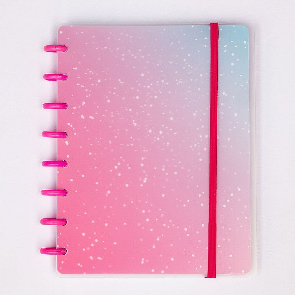 Caderno de Disco Basic Pink  - Folhas Reposicionáveis - Inteligente