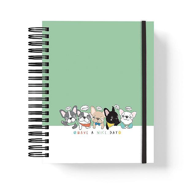 Caderno de anotações Premium - 200 pág - A5 - My Dog Black