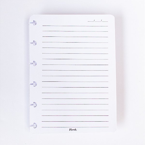 Refil Caderno de discos Pequeno (Coleção Basic ) Pautado - 6 furos