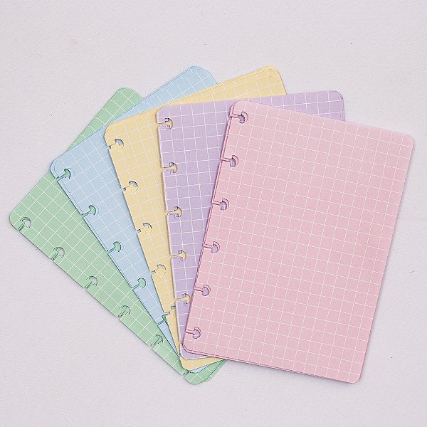 Refil colorido caderno de discos bloquinho notes