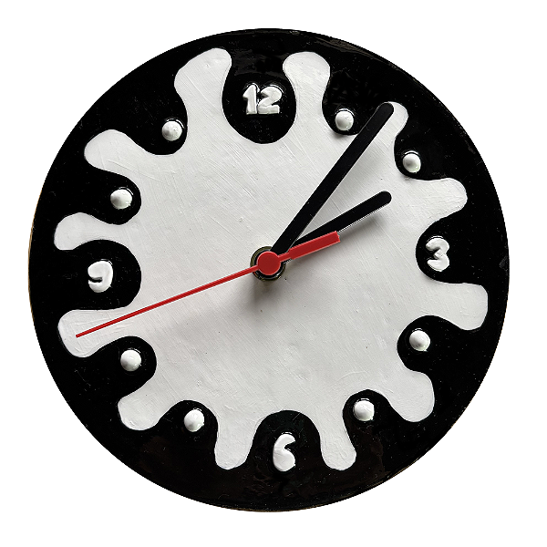 Relógio de Parede Orgânico Feito à Mão