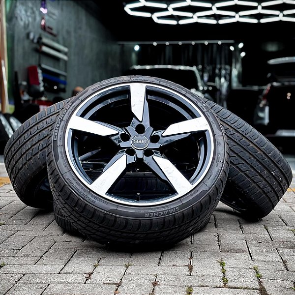 Jogo de rodas TTRS originais + Pneu Compasal smacher - 19"