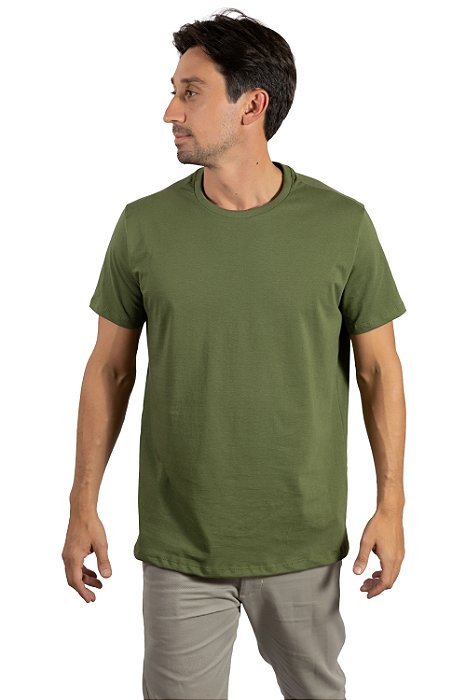 Camiseta Básica Masculina Verde Clara