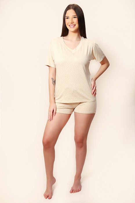 Pijama Calor Feminino Verão Poa Nuck- Empório do Algodão