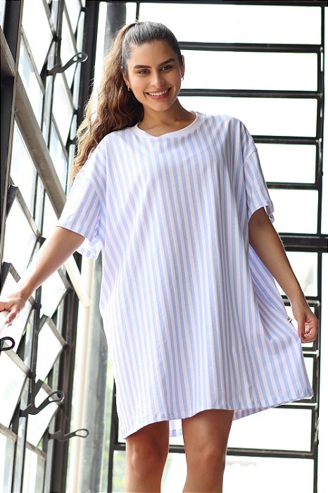 Camisetão Listra 100% Algodão