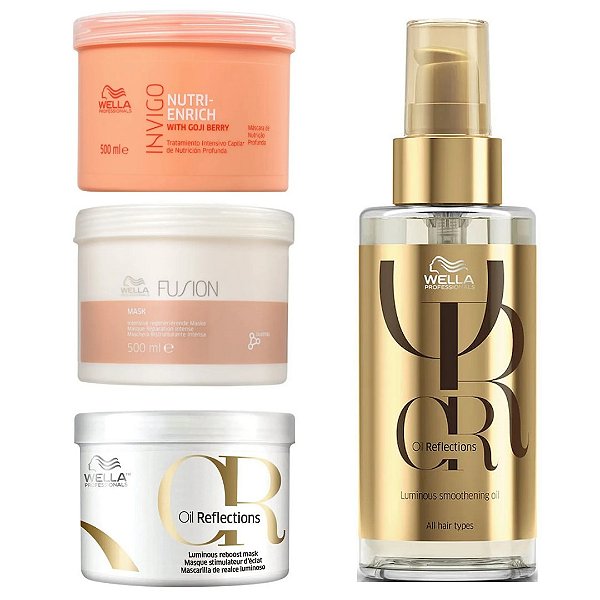 Kit Cronograma Capilar Fios Incríveis + Óleo 100ml (4 Produtos) - Wella Professionals