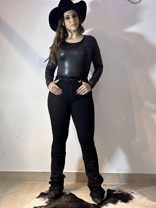 Calça Black Nossa Senhora de Aparecida Shine Texas Ranch