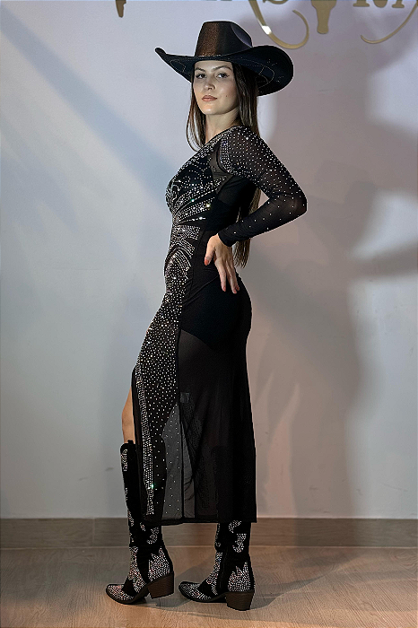 Vestido Comprido Rigor Tule Texas Ranch Jeans Texas Ranch Jeans