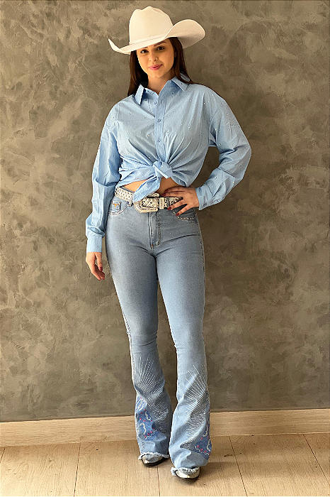 Calça Jeans Delavê Silver Nossa Senhora Aparecida Texas Ranch Ref. TR172