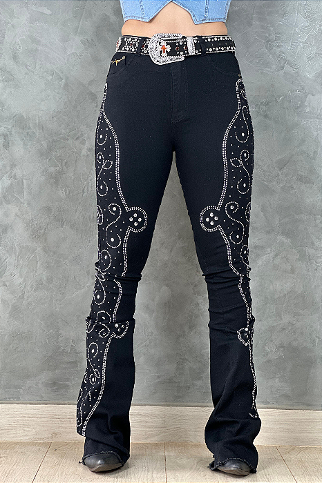 Calça Jeans Black Western Barretos Texas Ranch Ref. TR174