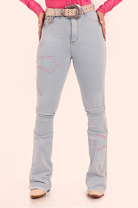 Calça Jeans Delavê Pink Cruz Texas Ranch Ref. TR206