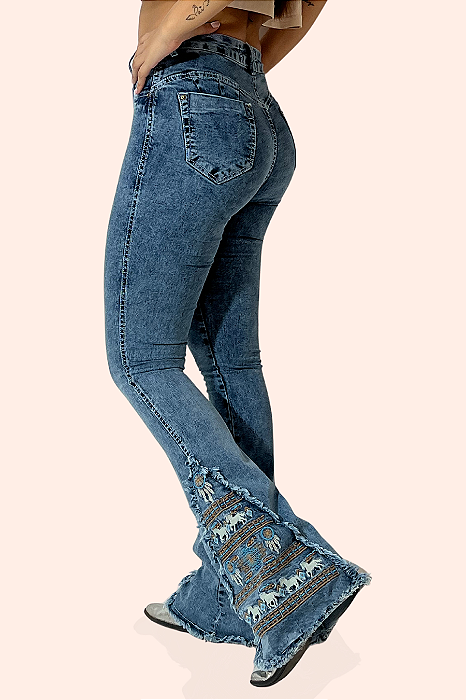 Calça Jeans Bordada Miss Texas Ref. TR198