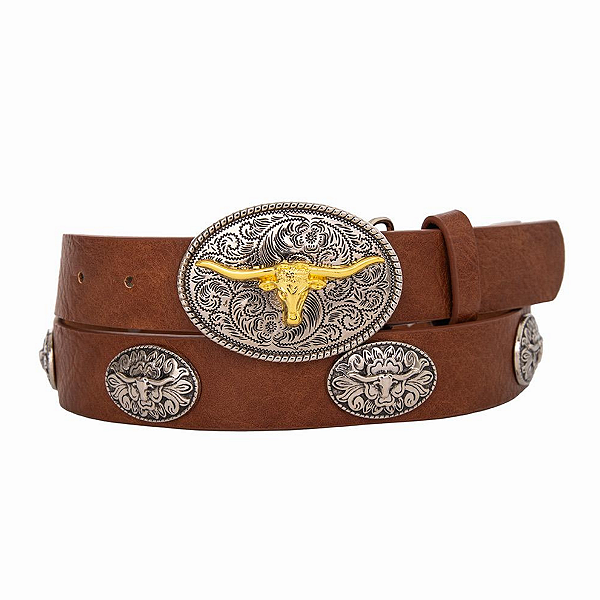 Cinto Marrom Couro Country Boiadeira Texas Ranch Ref. TR125