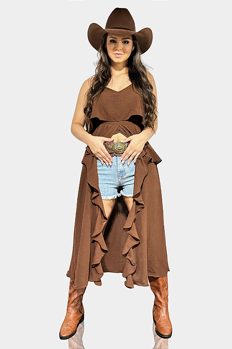 Blusão Marrom Boho Chic Texas Ranch Ref. TR16