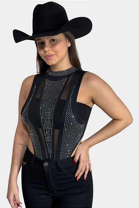 Body Suplex Regata Black Silver Shine Texas Ranch Ref. TR240