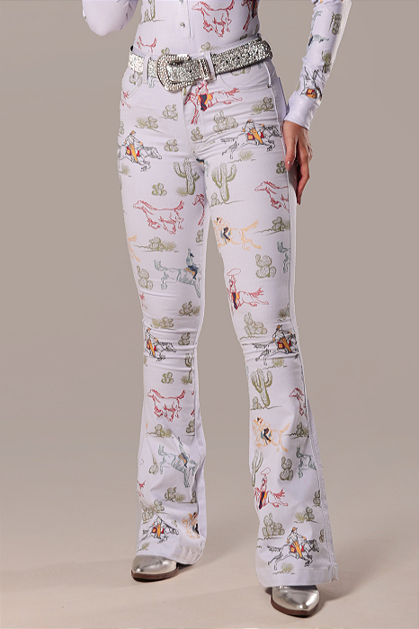 Calça Jeans Branca Desert Horse Texas Ref. TR269