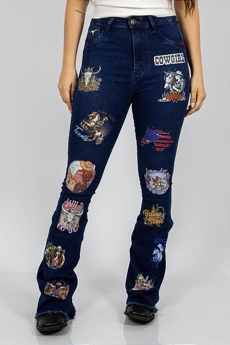 Calça Jeans Azul Escuro Western Design Ref. TR280