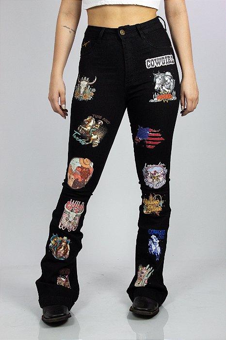 Calça Jeans Preta Western Design Ref. TR284