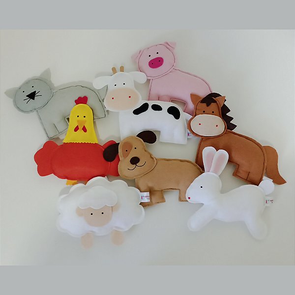 Animais da fazenda com velcro