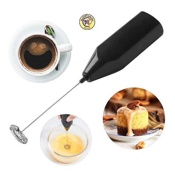 Misturador de Bebidas | Mini Mixer | Mixer Portátil a Pilhas | Compacto, Rápido e Eficiente
