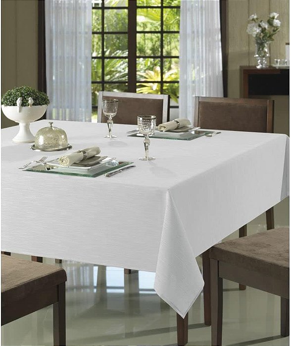 Toalha de Mesa 140x140 Branca Plastico