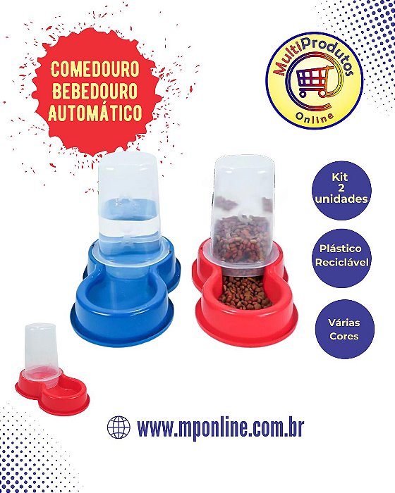 Kit Bebedouro e Comedouro Para Cachorro Pequeno Porte Flex | Ração e/ou Água