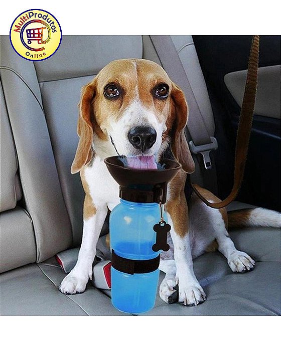 Bebedouro Portátil Garrafa de Agua para Cachorro e Gato Passeio Pet Premium 500ml