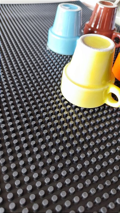 Tapete Escorredor PVC Grande 45x30 | Louças Porta Copo Prato Barmen Bartender Mesa Bar Drinks Balcão