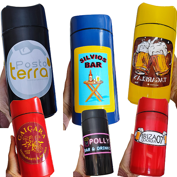 Porta Térmico Camisinha Cerveja 600ml Personalizado Kit 4 Unidades