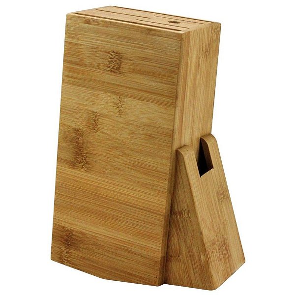 Organizador de Facas Cepo Bambu Anti Fungos Suporte Tesouras Faqueiro