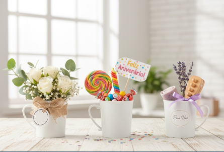 Kit 10 Canecas 400ml Plástico Personalizadas | Festas Crianças Merenda Cantina Escola Brindes