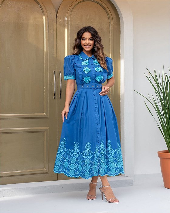 Vestido Priscila Azul