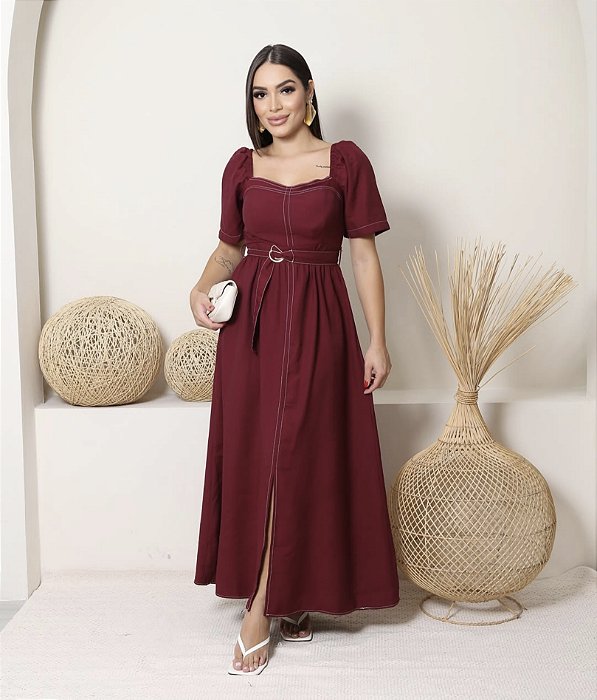 Vestido Angélica Marsala