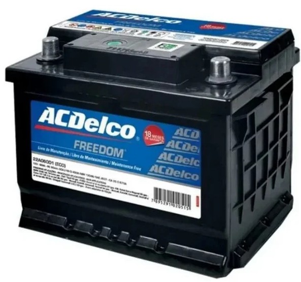 Bateria AC Delco 60 Amperes 12 Volts Lado Direito Caixa Alta