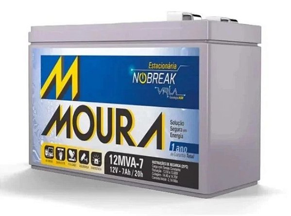 Bateria Estacionária para Nobreack Moura 12MVA-12 Cinza