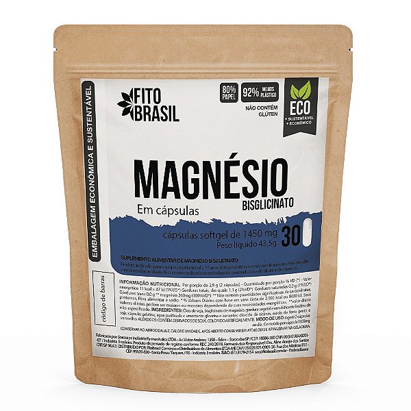 Magnésio Bisglicinato - 30 cáps Refil