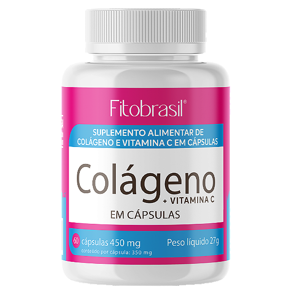 Colágeno com vitamina C 60 cáps