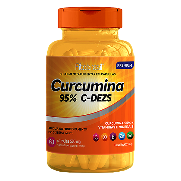 Curcumina C-DESZ (Curcumina, vitamina C, D, E, selênio e zinco) - 60 cáps