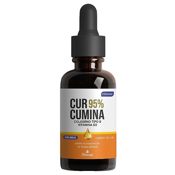 Curcumina 95% Gotas (Colágeno tipo II e Vitamina D3) 30 ml