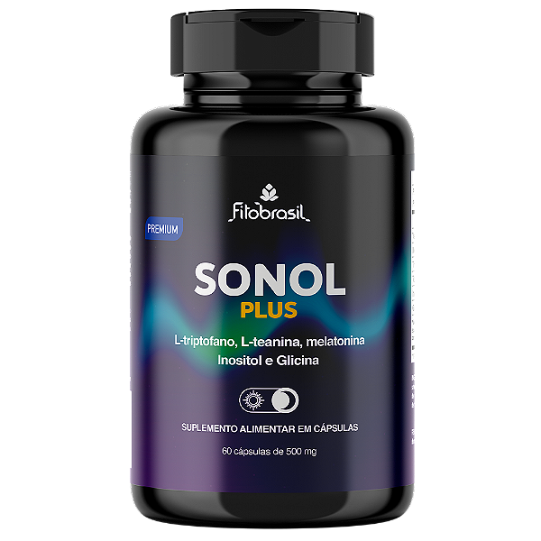 Sonol Plus (Melatonina, Triptofano, Inositol, Teanina e Glicina) - 60 cáps