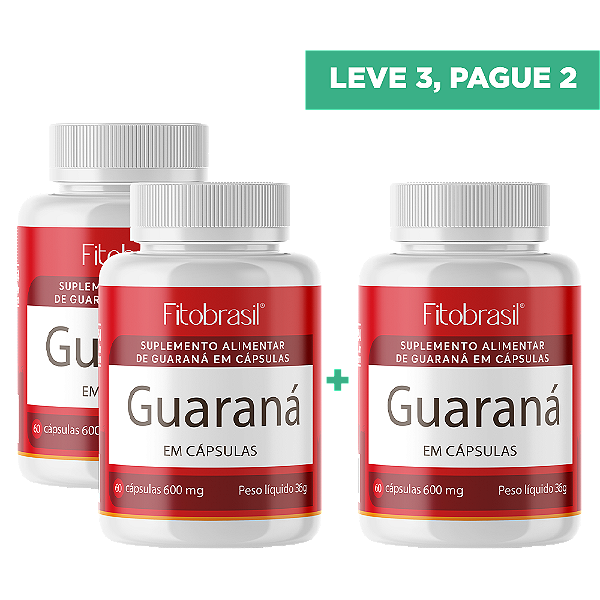 Guaraná - 60 cáps - LEVE 3, PAGUE 2
